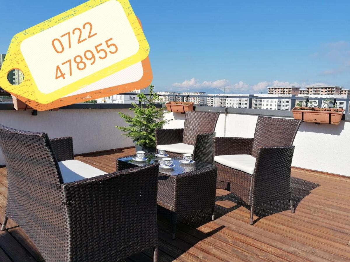 Ama Apartament Cu Terasa 50 Mp & Parcare Brašov Exteriér fotografie
